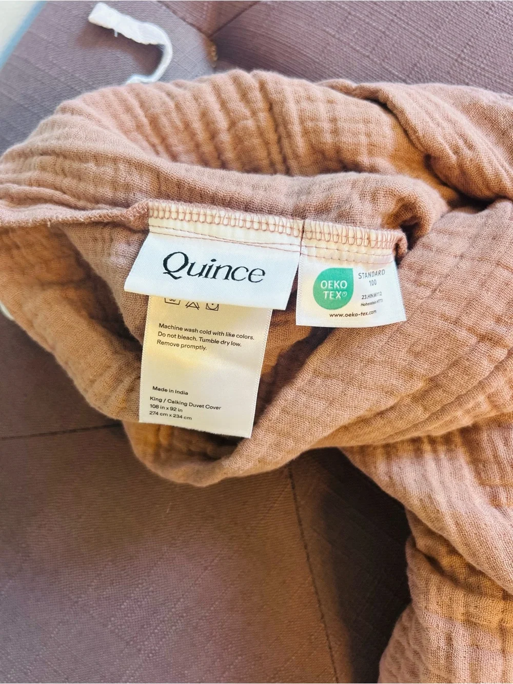 NWT Quince Fig Organic Cotton Gauze Duvet Cover and Sham Set!